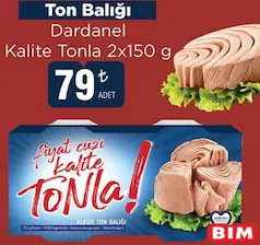 DARDANEL KALİTE TONLA TON BALIĞI 2X150 G